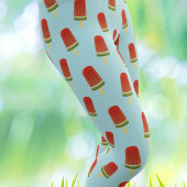 Popsicle Pattern Blue Summer Ice Cream Leggings