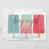 Popsicle Pink & Blue Genderonthulling Kaart (Voorkant)