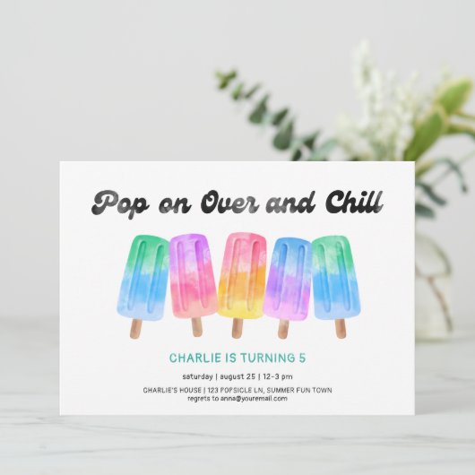 Popsicle Pop op ouder dan elke leeftijd Kaart (Staand voorkant)