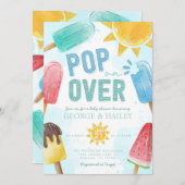 Popsicle Pop op over Baby shower uitnodiging (Voorkant / Achterkant)