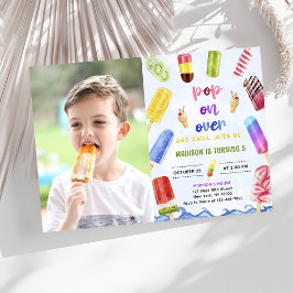 Popsicle Pop op over Ice Cream verjaardagsfoto Kaart