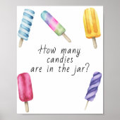 Popsicle - raad eens hoeveel snoepjes er in een po poster (Voorkant)