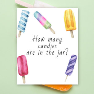 Popsicle - raad eens hoeveel snoepjes er in een po poster