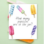 Popsicle - raad hoeveel popsicles er in de pot zit poster
