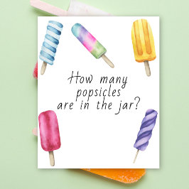 Popsicle - raad hoeveel popsicles er in de pot zit poster