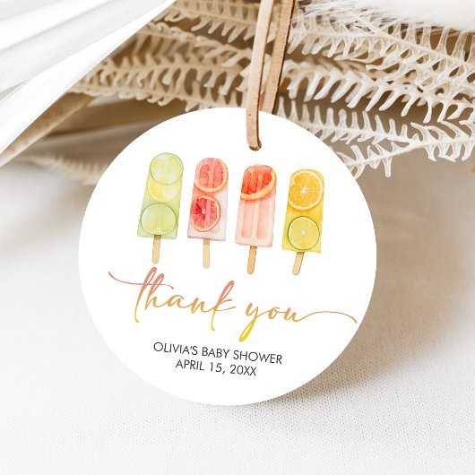 Popsicle Ready to Pop Baby Shower Bedankjes Labels