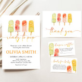 Popsicle Ready to Pop Baby Shower Kaart