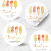 Popsicle Ready to Pop Baby Shower Ronde Sticker
