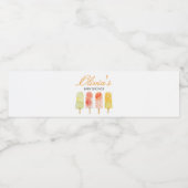 Popsicle Ready to Pop Baby Shower Waterfles Etiket (Enkel label)