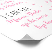 Popsicle roze meisje eerste verjaardag mijlpaal poster (Hoek)