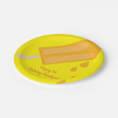 Popsicle Schattige Kids Verjaardagsfeestje Papieren Bordje (Gekanteld)