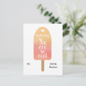 Popsicle School Classroom Valentijn Kaarten voor k Feestdagenkaart (Staand voorkant)