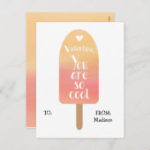 Popsicle School Classroom Valentijn Kaarten voor k Feestdagenkaart (Voorkant / Achterkant)