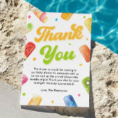 Popsicle She's Ready to Pop Baby shower Welkom Bedankkaart