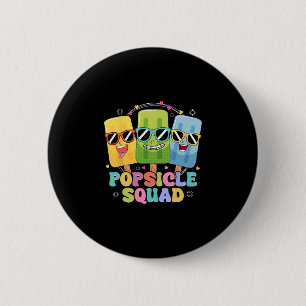 Popsicle Squad Zonnebril Grappig Ijsje Zomer Vakan Ronde Button 5,7 Cm