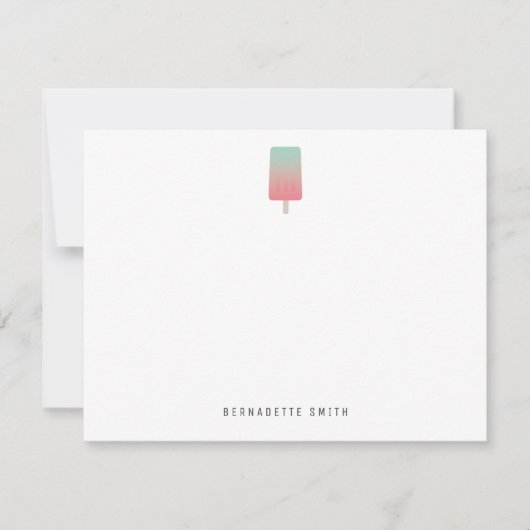 Popsicle Stationery Note Kaart Notitiekaartje (Voorkant)