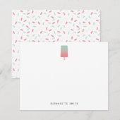 Popsicle Stationery Note Kaart Notitiekaartje (Voorkant / Achterkant)