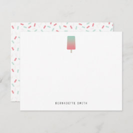 Popsicle Stationery Note Kaart Notitiekaartje