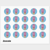 Popsicle-Stickers Ronde Sticker (Vel)