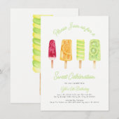 Popsicle Summer Birthday Party Uitnodigingen (Voorkant / Achterkant)