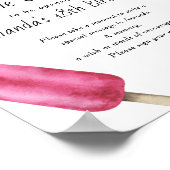 Popsicle Time Capsule 1e verjaardag genderneutraal Poster (Hoek)