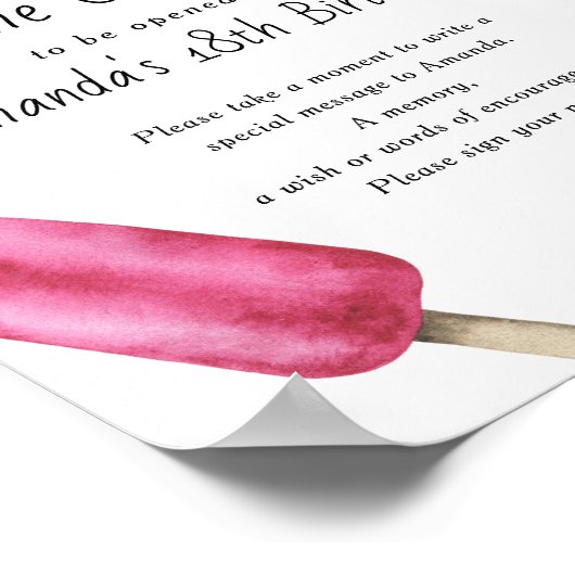 Popsicle Time Capsule 1e verjaardag genderneutraal Poster (Hoek)