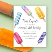 Popsicle Time Capsule 1e verjaardag genderneutraal Poster