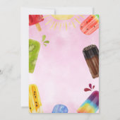 Popsicle Twee Cool Zomer Meisje 2e Verjaardag Kaart (Achterkant)