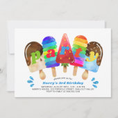 Popsicle verjaardagsfeestje elke leeftijd jongens  kaart (Voorkant)