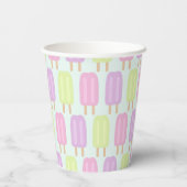 Popsicle verjaardagsfeestje papieren bekers (Achterkant)