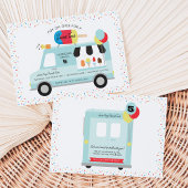 Popsicle Vrachtwagen Verjaardagsfeestuitnodiging Kaart