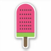 Popsicle Watermeloen Illustratie Sticker (Voorkant)