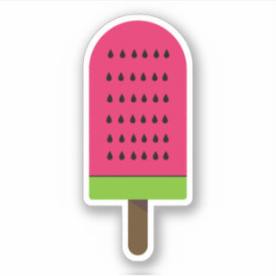 Popsicle Watermeloen Illustratie Sticker