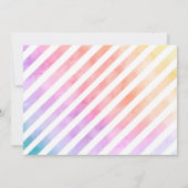 Popsicle Waterverf roze meisje verjaardagsuitnodig Kaart (Achterkant)