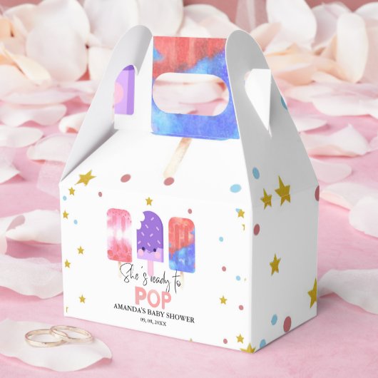 Popsicle Ze is klaar om pop Baby shower Bedankdoosjes (Huwelijk)