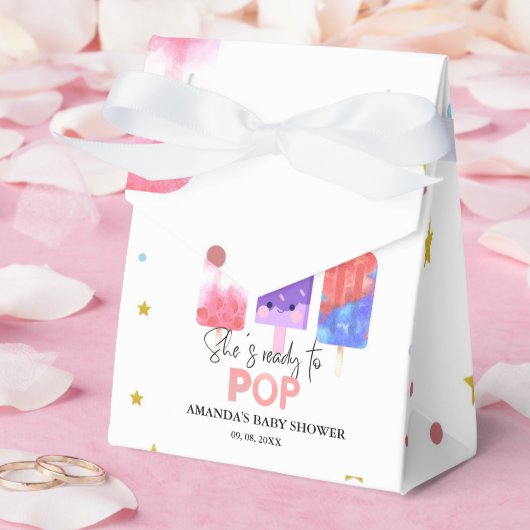 Popsicle Ze is klaar om pop Baby shower Bedankdoosjes (Huwelijk)