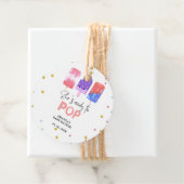 Popsicle Ze is klaar om pop Baby shower Bedankjes Labels (In situ)