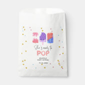 Popsicle Ze is klaar om pop Baby shower Bedankzakje (Voorkant)