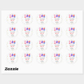 Popsicle Ze is klaar om pop Baby shower Ronde Sticker (Vel)