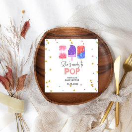 Popsicle Ze is klaar om pop Baby shower Servet