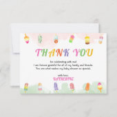 Popsicle Ze is klaar om te Poppen Bedankkaart (Voorkant)