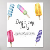 Popsicle - Zeg geen baby-Poster Poster (Voorkant)