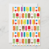 Popsicle Zomer Verjaardagsfeest Kaart (Achterkant)