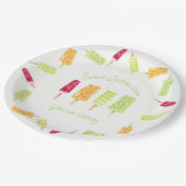 Popsicle Zomer Verjaardagsfeest Papieren Bordje (Gekanteld)