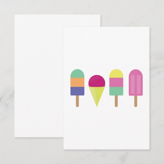 Popsicles Bedankkaart (Voorkant / Achterkant)