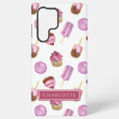 Popsicles en cupcakes roze samsung galaxy hoesje (Achterkant)