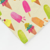 Popsicles en Ice Cream bevatten aangepaste monogra Fleece Deken (Hoek)