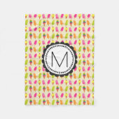 Popsicles en Ice Cream bevatten aangepaste monogra Fleece Deken (Voorkant)