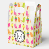 Popsicles en Ice Cream gepersonaliseerd monogram Bedankdoosjes (Geopend)