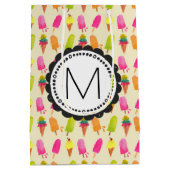 Popsicles en Ice Cream gepersonaliseerd monogram Medium Cadeauzakje (Achterkant)
